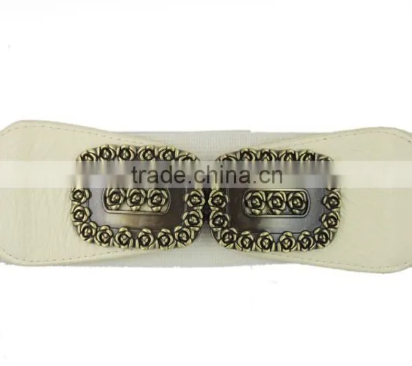 Ladies Classic Design Fashion Black Elastic Pu Ribbon Waist Belt photo-3