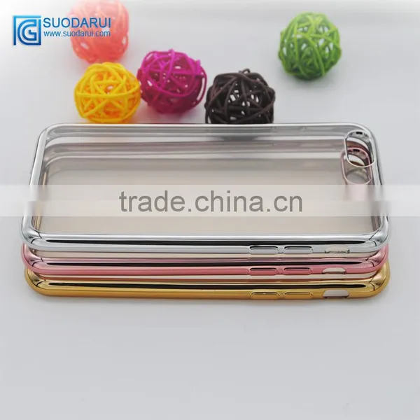Hot Luxury Ultra Slim Plating Crystal Tpu Case Covers for Apple Iphone 6 6s photo-5