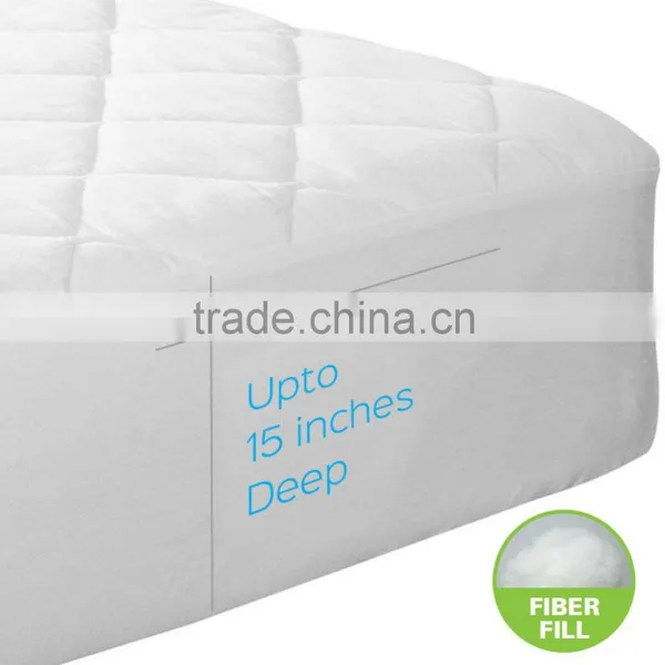 Quilted Waterproof Hypoallergenic BedBug Mattress Pad Cover Protector photo-3
