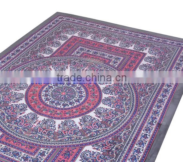 Indian Striped Paisley Tapestry Wall Decor Throw Table Cover 100% Cotton Bedspread Indian Jaipur Manufacturer & Wholesaler photo-3