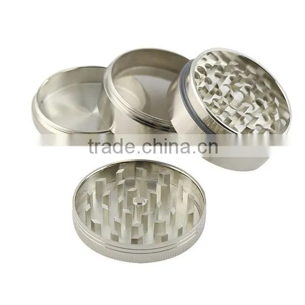 Wholesale 4 Parts Magnetic Metal Teeth Herb Grinder 2.5" Aluminum Herb Grinder Magnetic+ Aluminum Herb Grinder