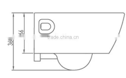 Wall-hung Concealed Ceramic Toilet for Hotel Bathroom With Watermark Certification photo-2