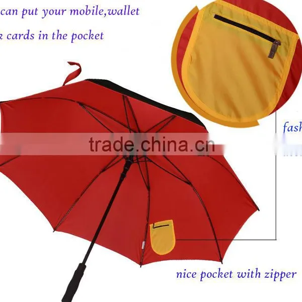 27 Inch High Quality OEM New Design Golf Umbrella With Zipper photo-3