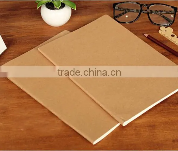 Blank Notepad Book Vintage Soft Copybook Daily Memos Kraft Cover Journal Notebooks photo-4