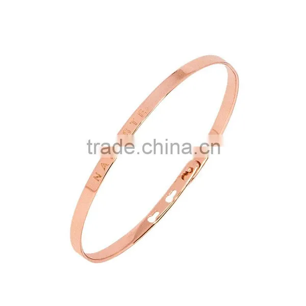 Memories Bangles With Customize Design Word 'NAMASTE' With 4mm/7mm Width photo-2
