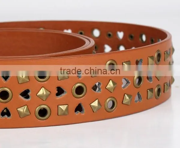 Cheap Leather Hollow Out Female Pyramid Belt SWF-15062932 photo-5
