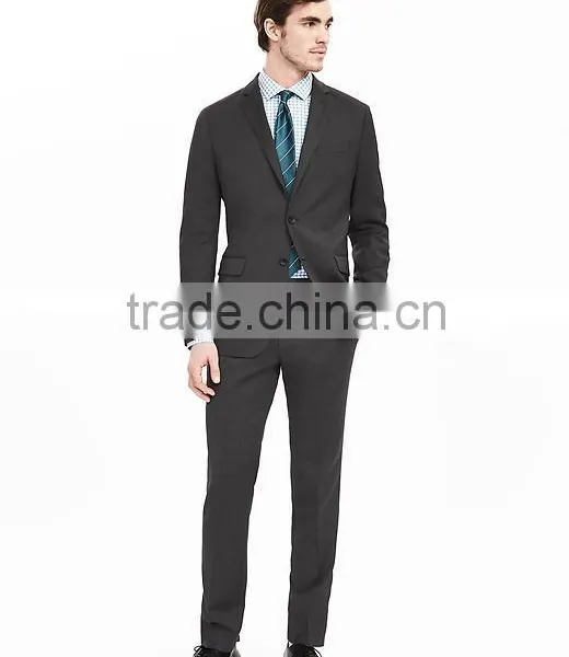 2016 Fashion Men's Black Business Suit Slim Fit photo-5