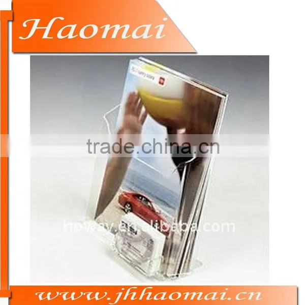 8 1/2"w Literature Holder,Pocket Business Card Holder,acryl Sign Holder,acrylic Brochure Holder