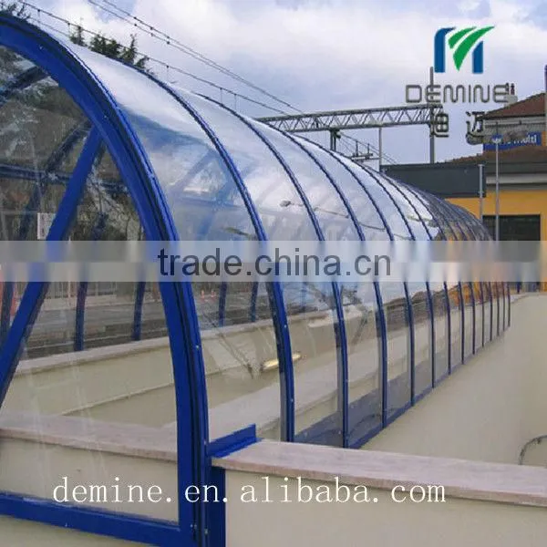 Polycarbonate sheet Processing of Arched Roof of underground walkway