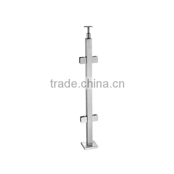 304 Stainless Steel Railing Post Satin Glass Balustrade Post photo-2