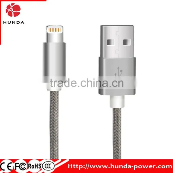 HUNDA Factory High Quality 3.3ft MFI Certified USB Charging Cable - Gray photo-3