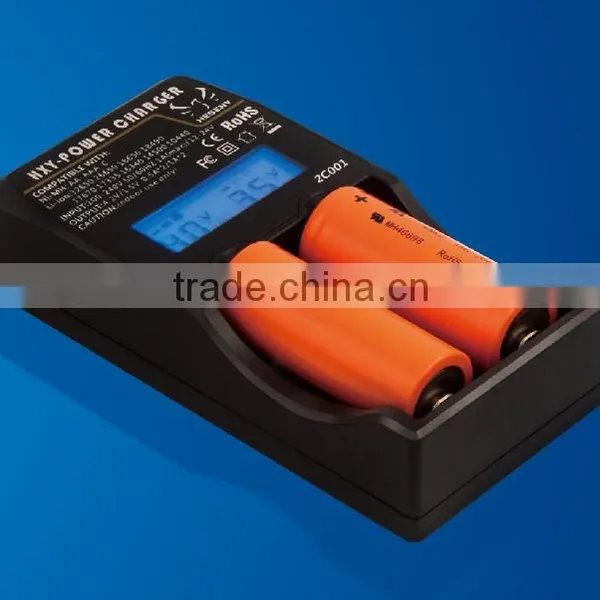 HXY-18650-C2 LCD Universal Smart Charger for Li-ion/LiFePO4 26650 18650 NiMH C AA AAA