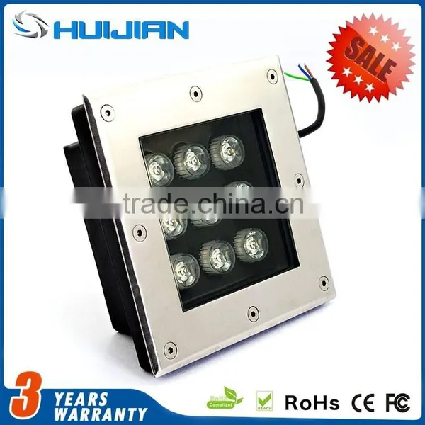 High Efficiency Floor Step Outdoor Buried Lamp IP67 Waterproof LED 9W Square Underground Light Inground Light photo-5
