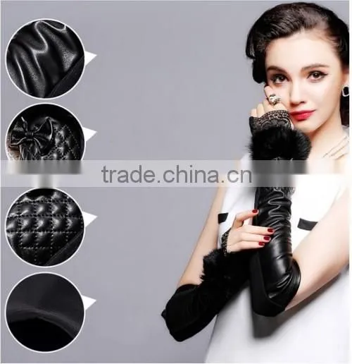 Fashion Fur Fingerless Gloves Women Arm Warmer Fingerless Gloves Women photo-5