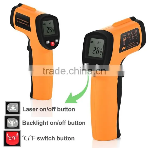 Non-Contact IR Laser Infrared Digital Thermometer LCD Digital Infrared Pyrometer Laser Point Temperature photo-3