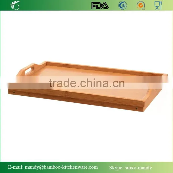 Bamboo Folding Bed Tray Table and Breakfast Tray photo-3