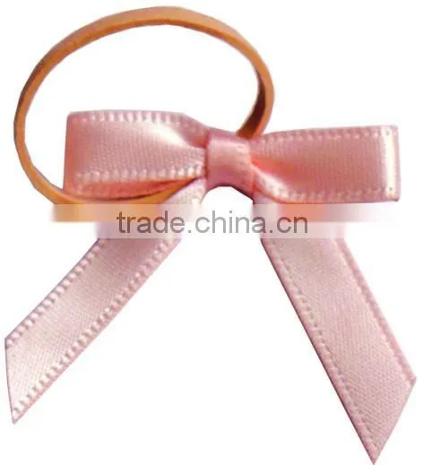 White Elastic Satin Bows for Accessories photo-6