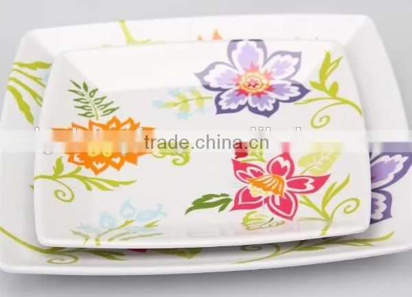 Melamine Rectangle Tray With Handles photo-4