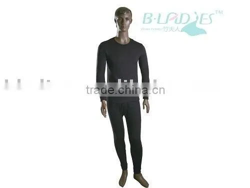 Bamboo Fiber Clothes Men's Thermal Wear Breathable Soft and Warmth