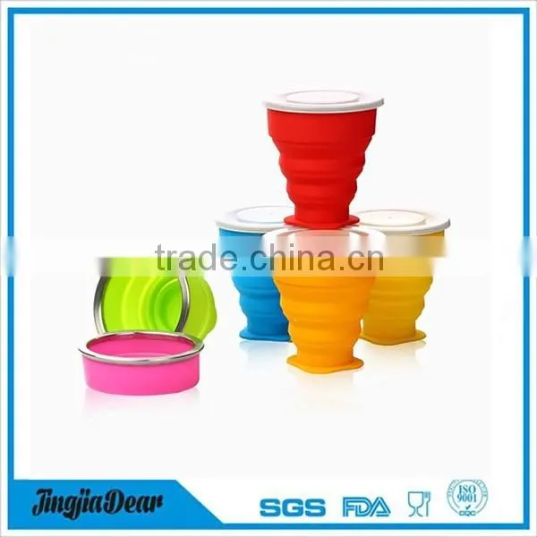 Portable Silicone Retractable Folding Coffee Cup With Lid photo-4