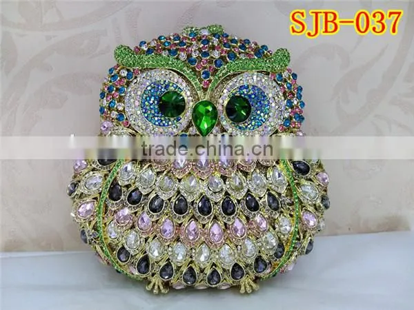 Latest Crystal Handbag in Funny Owl Pattern With Rhinestone in a Good Appearance for Party photo-3