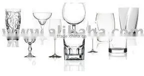 Italian Crystal Glass and Luxion Glass Lots, Wide Set