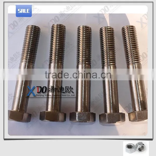 Alloy 601/2.4851 Alloy 625 / 2.4856 . Alloy600 / 2.4816 Din931 Hex Bolt & Nut photo-4