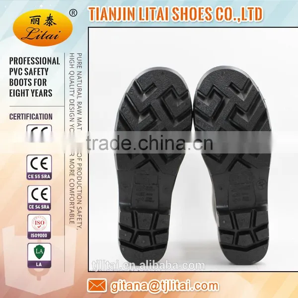 Green Black Cheap PVC Safety Rain Boots photo-5