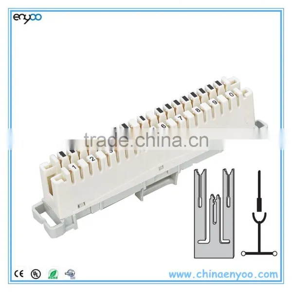 New White 10-Pair Telephone Krone type LSA-PLUS IDC connection module