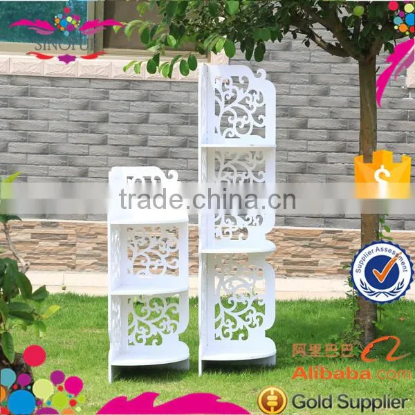 Eco-friendly Wood Plastic Carved Bookshelf photo-2