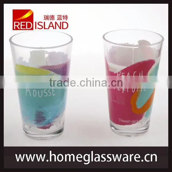 Glass Munufactory Supply Glass Cup Design Color Tumbler Water Cup photo-5