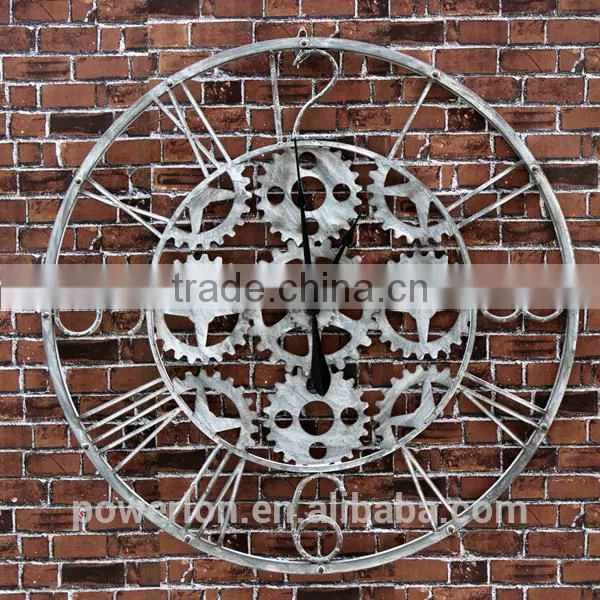 Metal Roman Numeral Clock Home Decor Wall Clocks