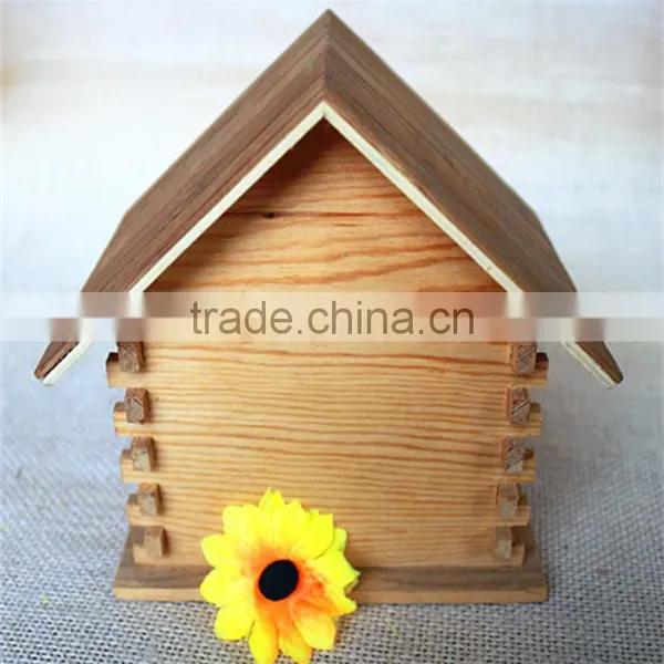 Cheap Wood Cutting Toys Wood Toy Indoor Bird Houses With Fixed Round Wooden Window photo-4