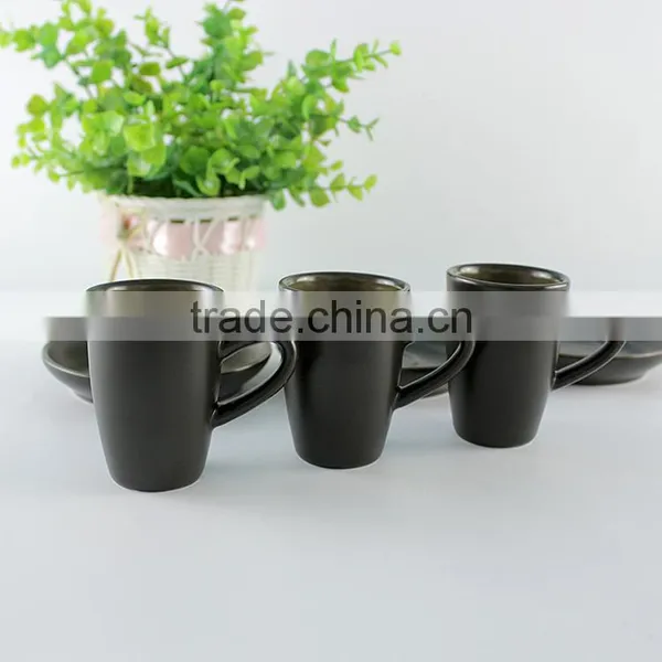 High-end Black Porcelain Tea Cup and Saucer Sets Cheap photo-4