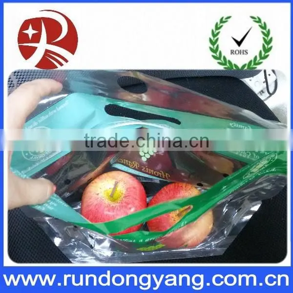 Stand up Pouch Zip Lock Fruit Packing Bag With Air Holes and Handle photo-3