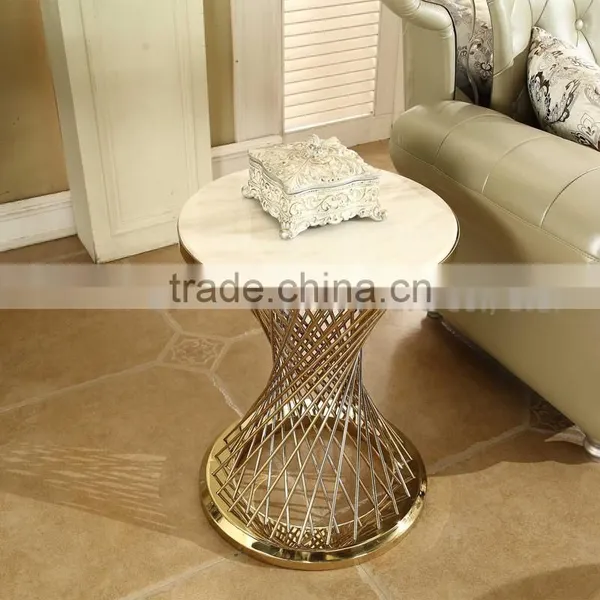 Beautiful Unique Round Stainless Steel Side Table photo-5