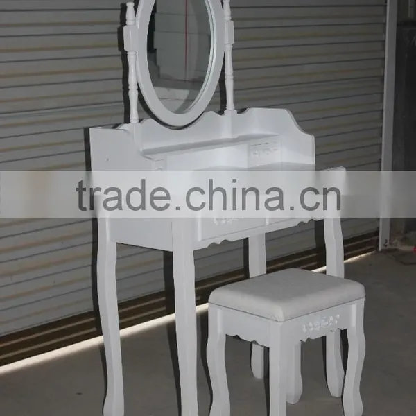 Low Price Made-up Table/schmenktisch&hocker/cheaper White Dressing Table With Mirror photo-2