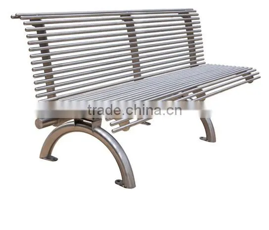 Outdoor Stainless Steel City Street Waiting Bench photo-3
