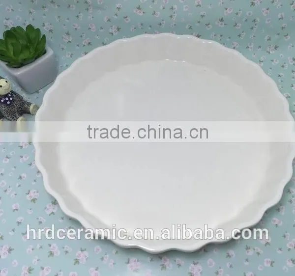 Stocked High Quality Round Beautiful Porcelain Plate Ceramic Soup Dish photo-4
