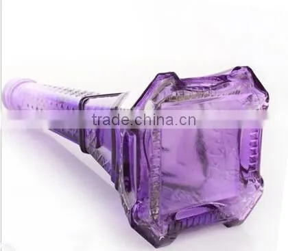 Gradient Color Eiffel Tower Purple Glass Vase for Home Decoration photo-4