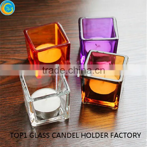Sprayed Squre Glass Decor Wedding Table Decorations photo-2