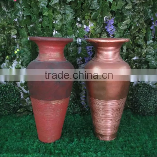 Fiberglass Flower Vase / Bronze Vase / Tall Vase