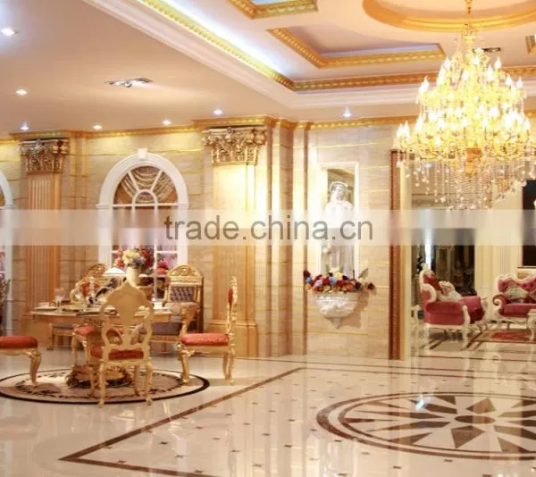 Luxuious Antique Solid Wood Italian Rococo Elegant Gold Color European Style French King Size Bedroom photo-4