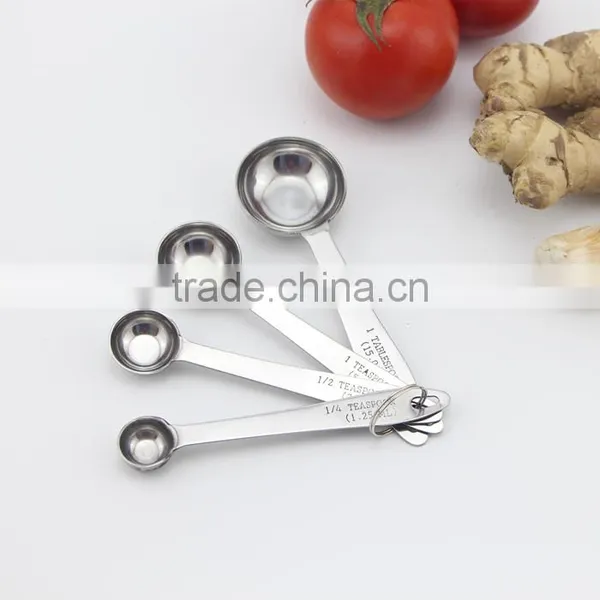 4-Piece Set Stainless Steel Measuring Spoons Kitchen Tools Tablespoon Teaspoon Set photo-2