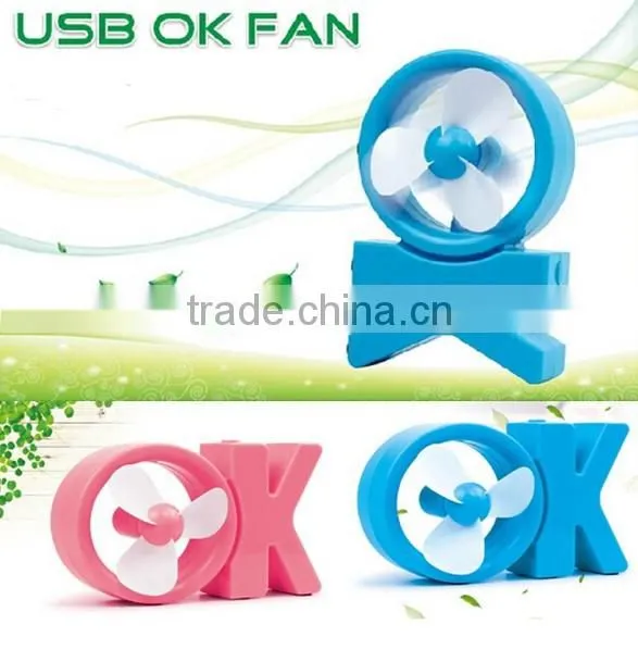 Customized Design Mini USB Desk OK Shape Blower Fan photo-6