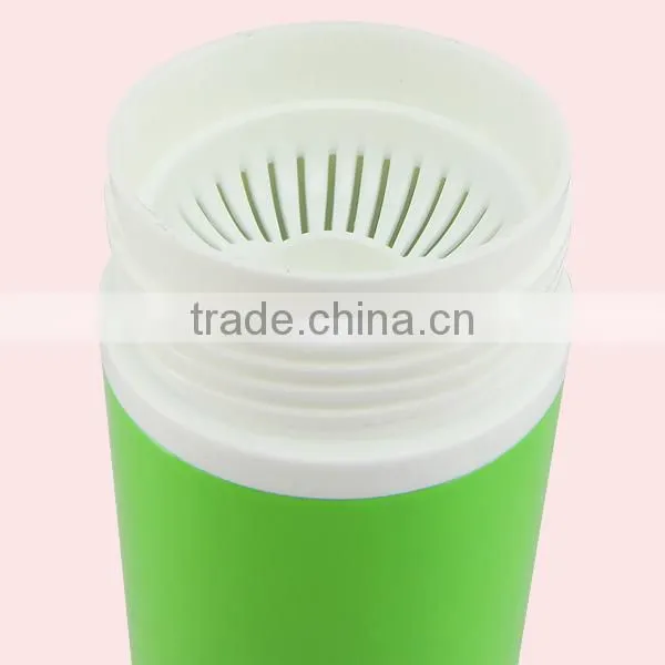 380ml BAP Free Hight Quality Plastic Double Wall Water Bottle With Flat Lid photo-5