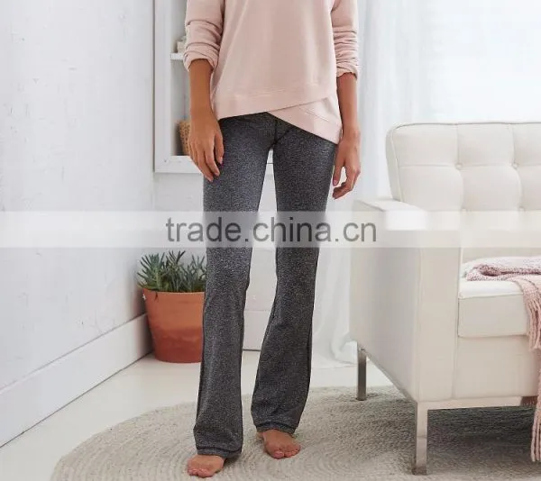 Yoga Pants Cotton Women Fashion Plain Dyed Wholesale Custom Jogging Pants 100% Cotton Loose Cotton Pants Women photo-3