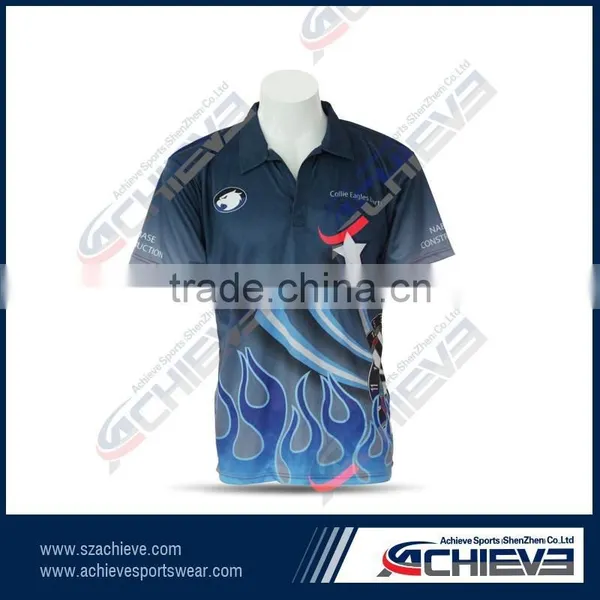 Sport Active Cricket Team Shirts Sublimated Printing Fashion Polo Wear,custom Gym Polo Jerseys Wholesale photo-6