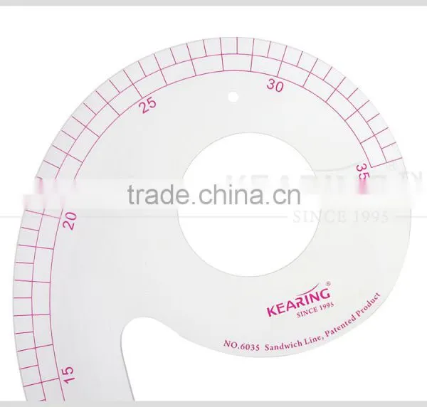 Kearing Fashion Design 1.2mm Thick Sandwich Line Printing 35cm Tailor Curve #6035 photo-3
