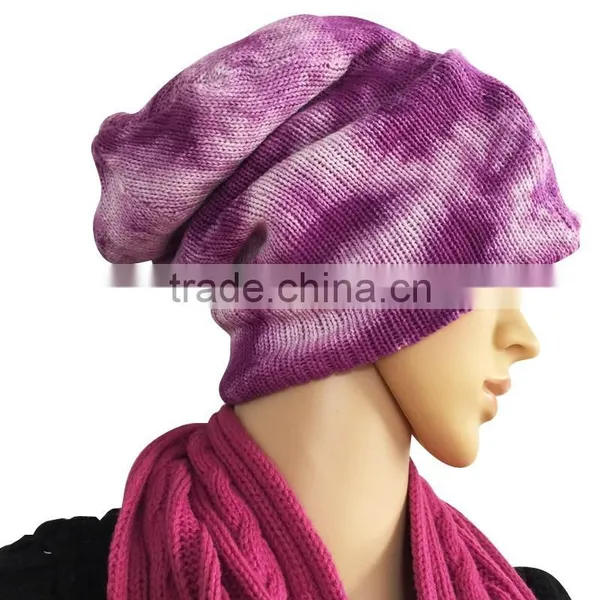 2016 New Fashion Winter Knitted Adult Beanie in Pink photo-2